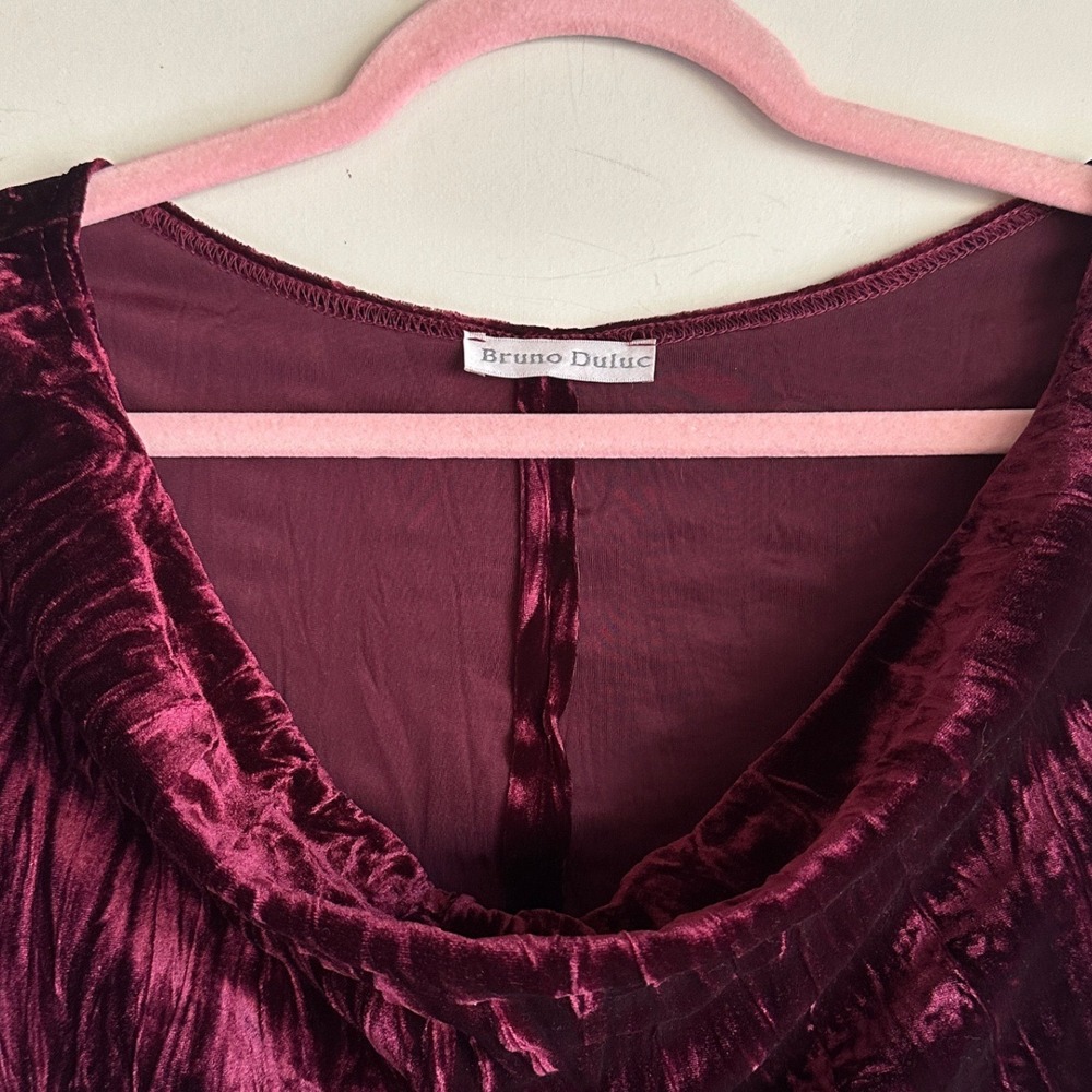 Vintage 90s y2k bell sleeve velvet top goth grunge whimisgoth - Picture 7 of 10
